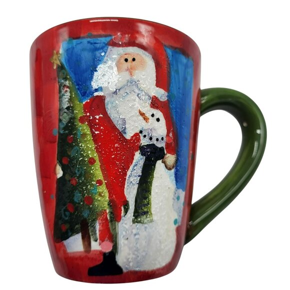 Zulauf Designs The Sakura Table Snowman Santa's Coffee Mug Christmas 14 oz - Picture 8 of 11